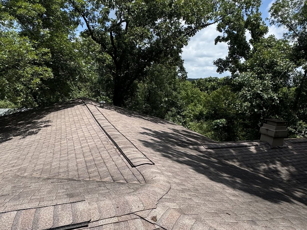 A cleaned asphalt shingle roof, free of black streaks