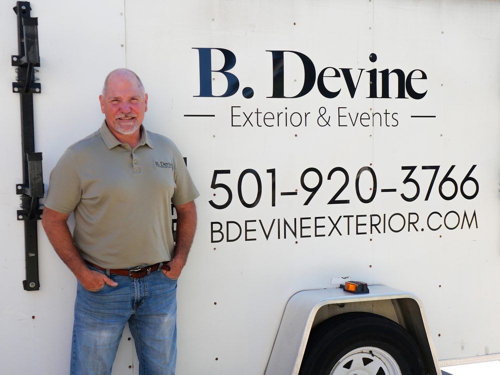 A B. Devine Exterior and Events branded truck